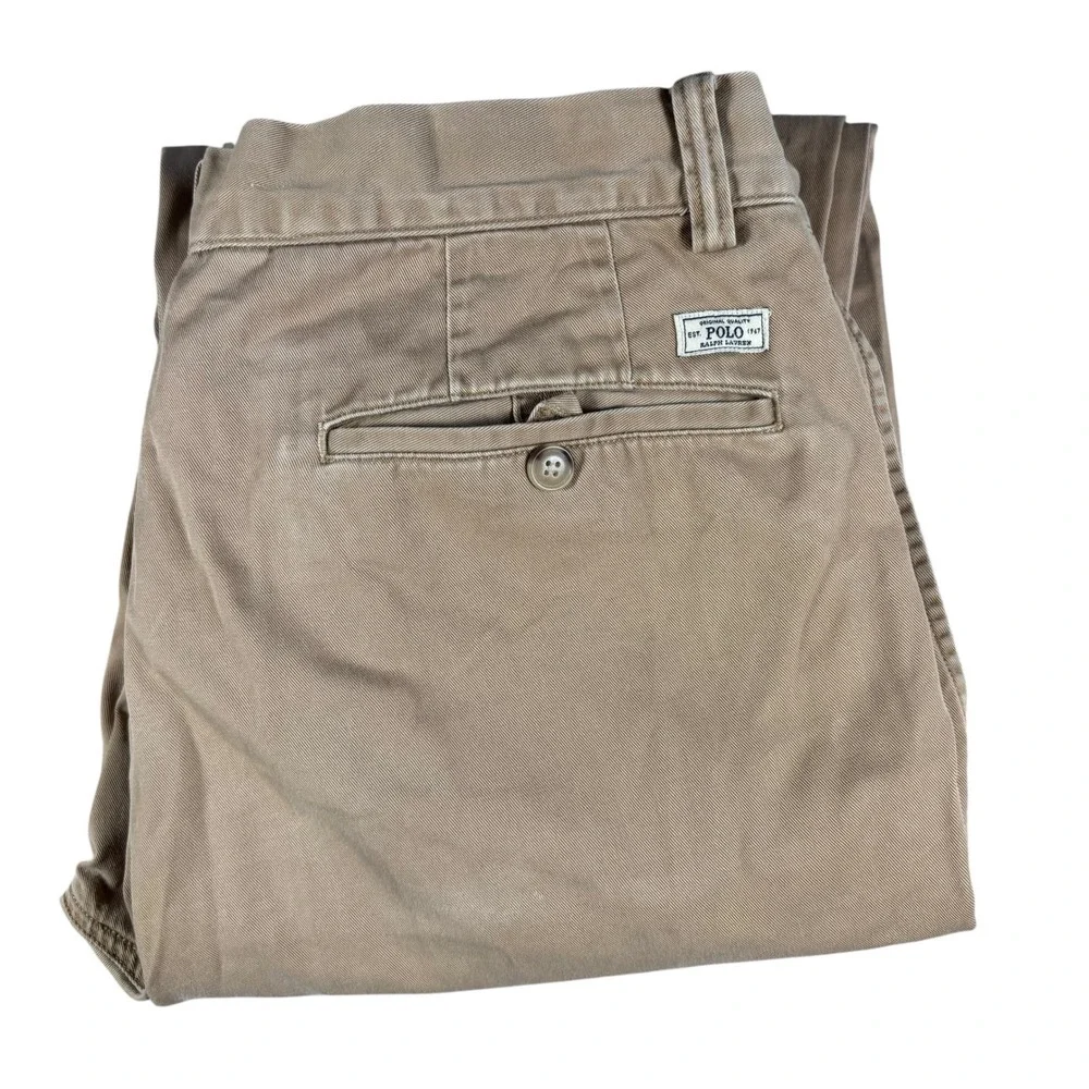 Polo Ralph Lauren Bedford Chino Pants Mens 34X34 Khaki Straight Preppy Old Money